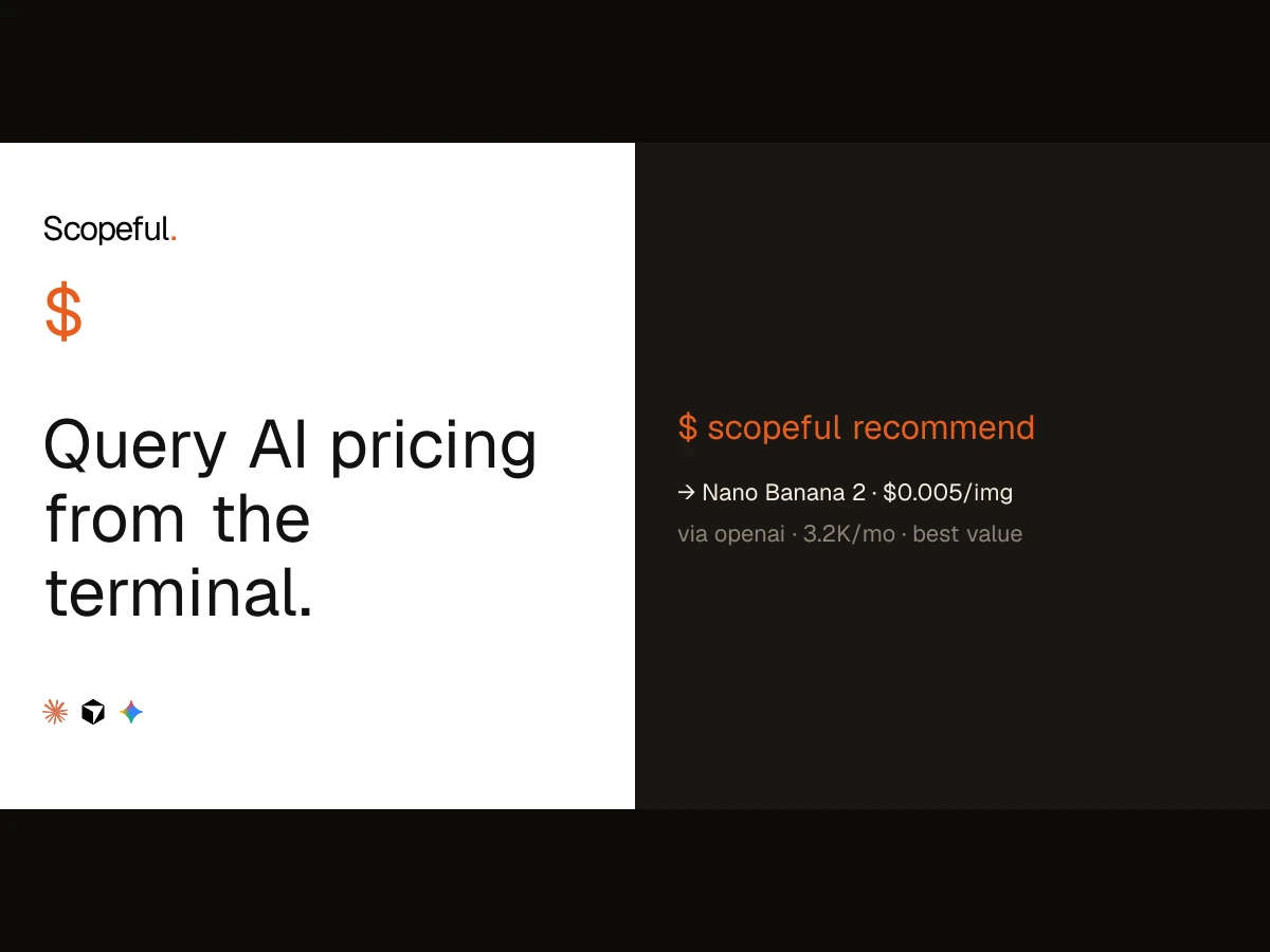 Query AI pricing from the terminal